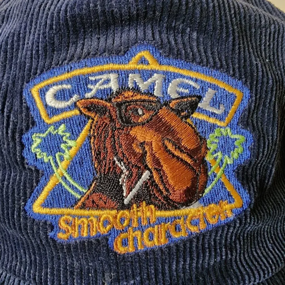 90s Vintage Camel Joe Cigarettes Corduroy Hat Smooth Character Snapback Cap
